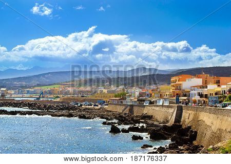 Embankment In Resort Rethymno, Crete, Greece