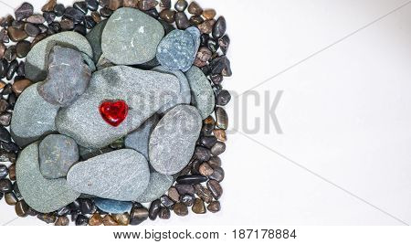 Stacked Rocks with a flower on top