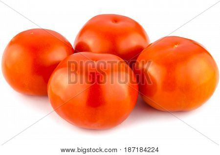 Tomatoes Isolated On White Background Close Up