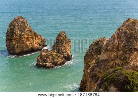 Cliffs of Ponta da Piedade, Lagos, Algarve, Portugal