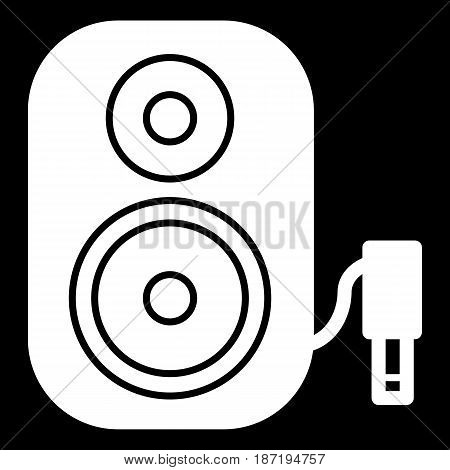 Music column audio speakers icon. Stereo music sound system cinema column. Line party element icon. Vector linear design. Illustration. Symbols, sign. eps 10