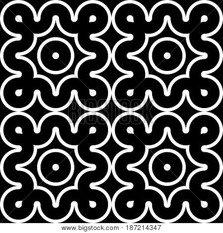 Design Seamless Monochrome Geometric Pattern