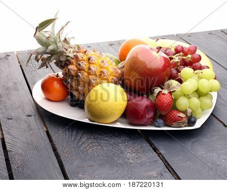 Fresh fruits. Mixed fruit background.Healthy eating, dieting