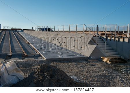 New construction of a beach complex in Cadzand Holland