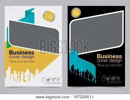 Abstract cover design template business brochure flyer design template vector. background layout in A4
