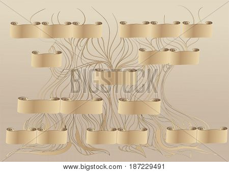 genealogy tree. abstract family tree vector illustration