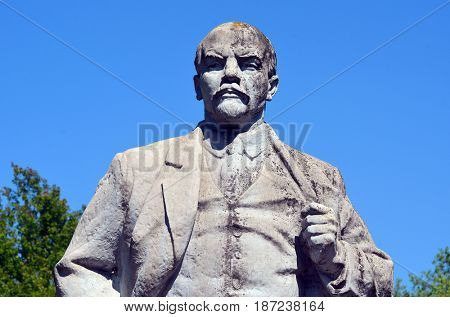 Monumet of Lenin.May 19, 2017.Chernobyl.Kiev region.Ukraine