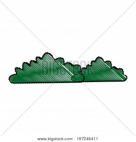 cartoon bush natural fprest comic vector illustration