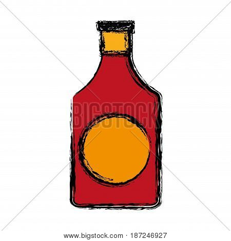 fragance bottle icon over white background. vector illustration