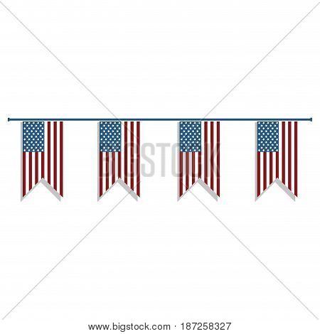 nice flags to decoration special day, vector illustration