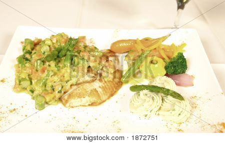 Pesce con verdure