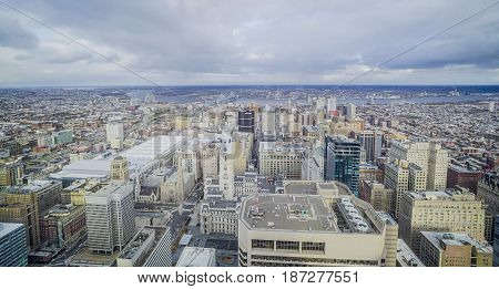 Aerial view over the city of Philadelphia - PHILADELPHIA - PENNSYLVANIA