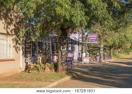 TROMPSBURG SOUTH AFRICA - MARCH 21 2017: A road stall in Trompsburg a small town next to the N1 road in the Southern Free State Province