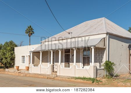 PHILIPPOLIS SOUTH AFRICA - MARCH 21 2017: An historic old house in Philippolis the oldest town in the Free State Province