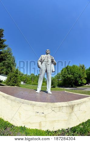 Monumet of Lenin.May 19, 2017.Chernobyl.Kiev region.Ukraine