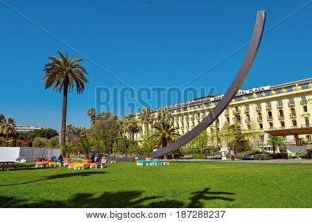 Arc De Venet, Metal Sculpture By Bernar Venet