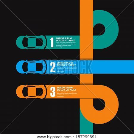 race car info graphics  vector background banner ads