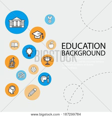 Education background icon idea illustration art symbol