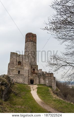 The Ruins Of The Royal Castle In Checiny.