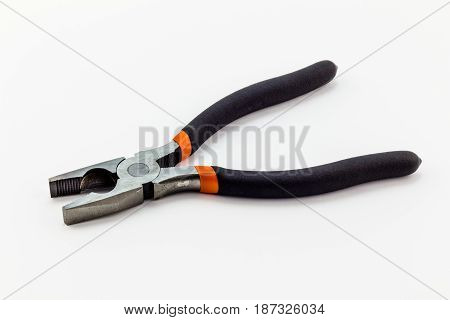 Pliers isolated on white background - hardware tools object