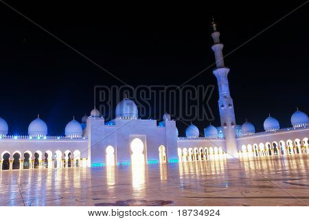 Moschea di Sheikh zayed di Abu Dhabi, Emirati Arabi Uniti, Medio Oriente