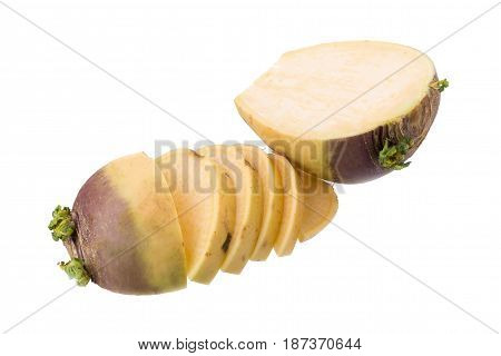 Fresh Swede Isolated On A White Background