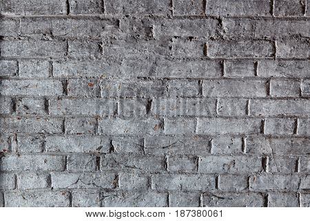 Red Old Worn Brick Wall Texture Background.