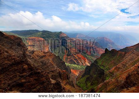Breathtaking view of Waimea Canyon in Kauai Hawaii