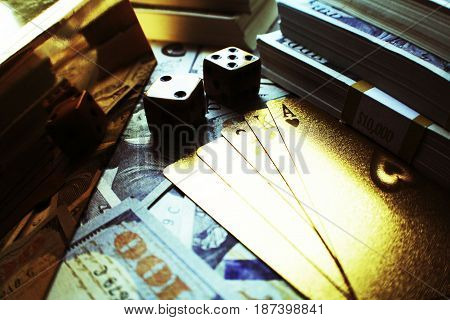 Poker Background High Quality Close Up Stock Photo