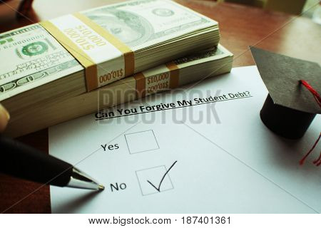 Student Debt Stock Photo High Quality Close Up