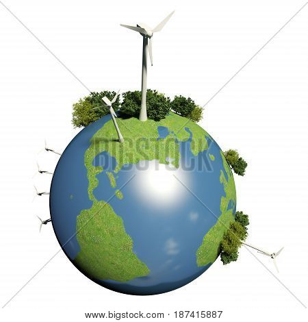 Green Planet Earth 3D ( version 04 )