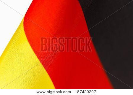 Germany flag background close-up. Star-striated american banner