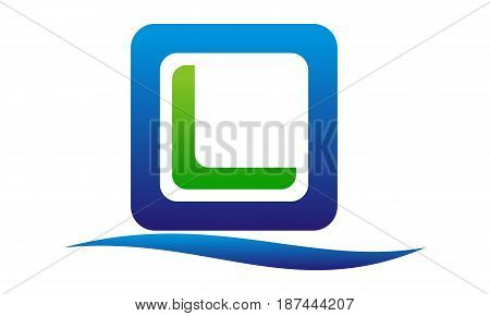 This image describe about Modern Logo Solution Letter O L Beach