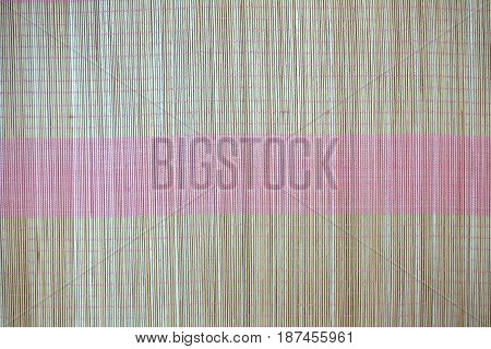 Background of bamboo mat plate, Colorful pattern, Bamboo texture, Blank space of bamboo mat, Japanese bamboo mat