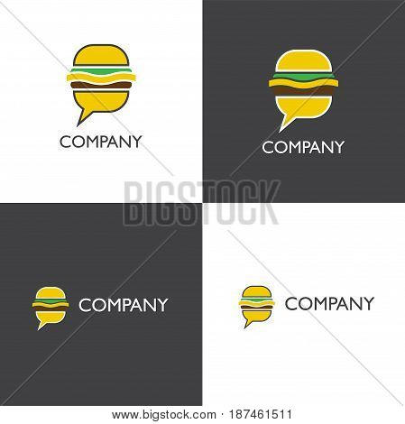 Vector eps logo design for food delivery, eat service or restaraunt company