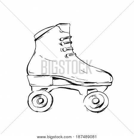 Hand drawn vector abstract creative illustration with graphic rollers isolated on white background.Unusual fashion summer time concept sign.Design element for save the date, birthday, wedding