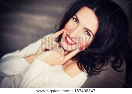 Studio portrait of a beautiful young girl