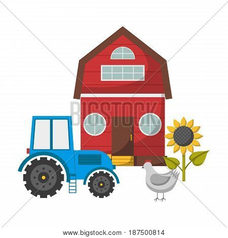 Vector Cartoon Farm Market Background
