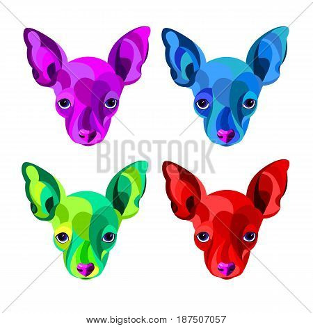 dog vector illustration terrier design head anima