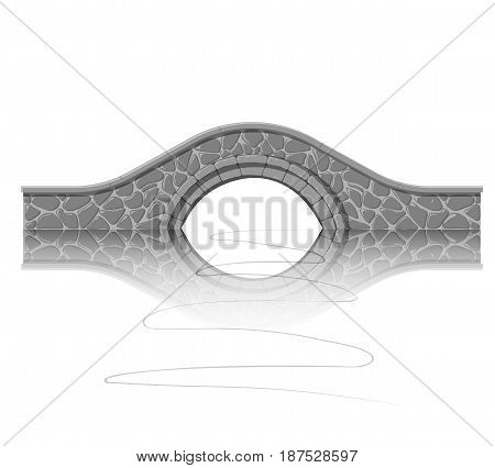 stone arc bridge stock vector illustration isolated on white background