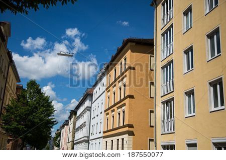old houses in munich, old city, westend