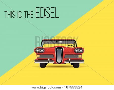 car classic retro automobile 1950 style transport