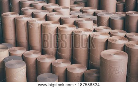 storage of paper rolls at a mill factory