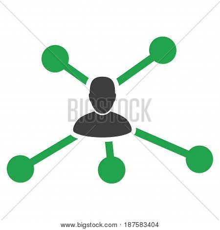 User Links flat vector pictograph. An isolated illustration on a white background.