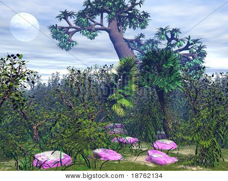 paysage de jungle avatar-style