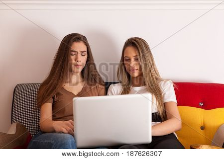 Girls having fun together and spending quality time. Happy memmories