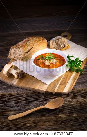 Fresh Mushroom Soup From Calocybe