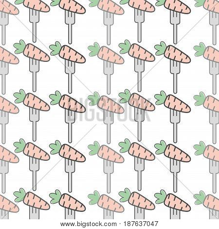 fresh carrot to prepair natural salad background, vector illustration