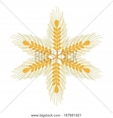 healthy wheat organ plants nutricious, vector illustration