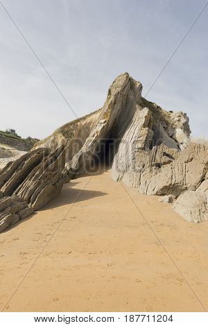 The Beach Of Arnia In Cantabria, Spain